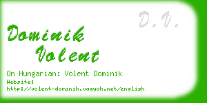 dominik volent business card